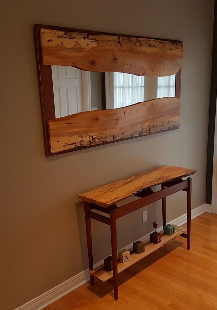 Live edge hall table and mirror - FineWoodworking