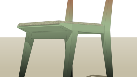 Adding color finish to a SketchUp model of a chair