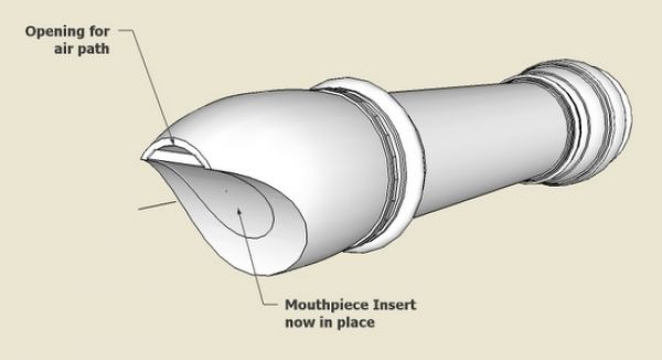 recorder instrument in sketchup