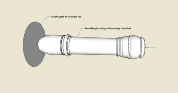 recorder instrument in sketchup