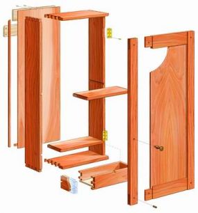 cherry wall cabinet
