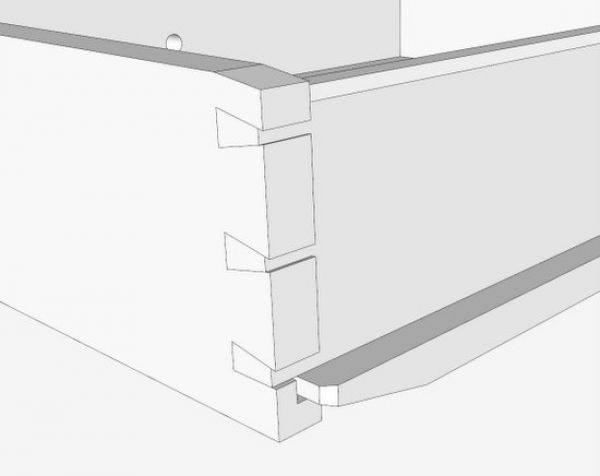 making a traditional beveled-edge drawer bottom