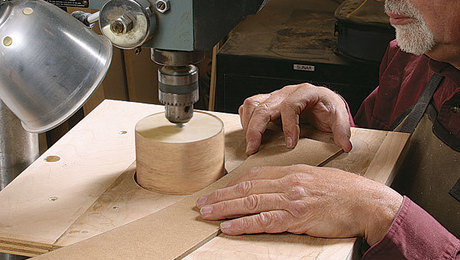 sanding drum on a drill press