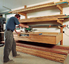 Woodworking Shop Lumber Storage