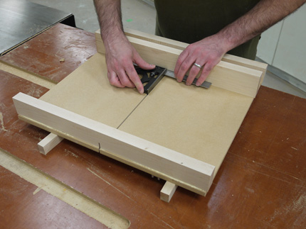 make an easy, precise table saw crosscut sled; how to square the fence