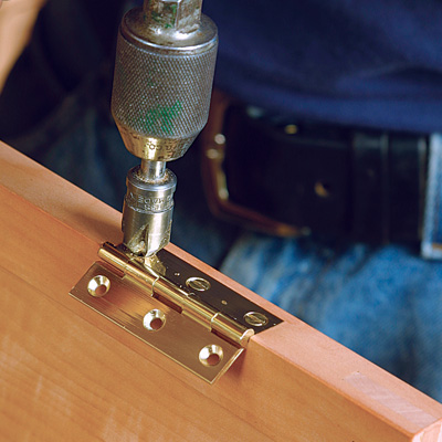 how to adjust countersinks on brass butt hinge